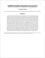 Optimizing Secondary Roof Support with the NIOSH Support Technology Optimization Program STOP