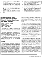 Epidemiology And Health Service Resource Allocation Policy For Alcohol Drug Abuse And Mental Disorders