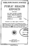 Public Health Reports  v 53 no 23  cover