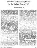 Hospitals and nursing homes in the United States 1959