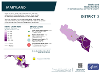 MD Congressional District 03 Stroke and Stroke Centers Map 118th Congress