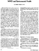 WHO and environmental health