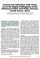 Concurrent Infection with Clade 2344b Highly Pathogenic Avian Influenza H5N6 and H5N1 Viruses South Korea 2023