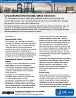 CDCATSDR Environmental Justice Index EJI