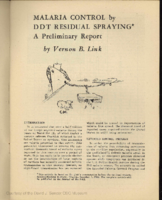 Malaria control by DDT residual spraying  a preliminary report