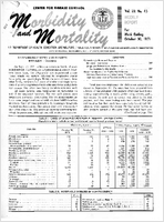 Morbidity and Mortality Weekly Report Vol 20 No 43 week ending October 30 1971