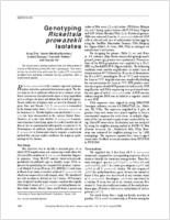 Genotyping Rickettsia prowazekii Isolates