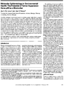 Molecular epidemiology in environmental health the potential of tumor suppressor gene p53 as a biomarker