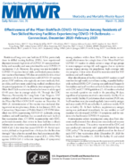 Effectiveness of the PfizerBioNTech COVID19 Vaccine Among Residents of Two Skilled Nursing Facilities Experiencing COVID19 Outbreaks  Connecticut December 2020February 2021