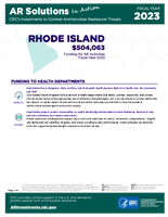 CDCs Investments to Combat Antibiotic Resistance Threats Rhode Island Fiscal Year 2023