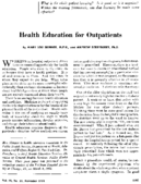 Health education for outpatients