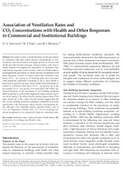 Association of Ventilation Rates and CO2 Concentrations with Health and Other Responses in Commercial and Institutional Buildings