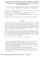 Physiologic Monitoring in Extreme Environments Application of MicroSensors and Embedded Processors to Predict Heat Stress in Fire Fighters