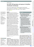 HLADPB1 E69 Genotype and Exposure in Beryllium Sensitisation and Disease