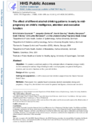 The effect of different alcohol drinking patterns in early to midpregnancy on childs intelligence attention and executive function