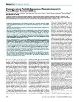Organophosphate Pesticide Exposure and Neurodevelopment in Young MexicanAmerican Children