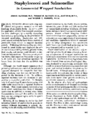 Staphylococci and salmonellae in commercial wrapped sandwiches