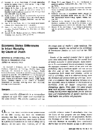 Economic status differences in infant mortality by cause of death