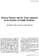 Disease patterns and the team approach in the practice of family medicine