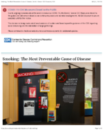 Story of CDC  Smoking the most preventable cause of disease