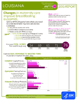 CDC National Survey Maternity Practices in Infant Nutrition and Care mPINC Louisiana 2015 Report