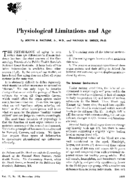 Physiological limitations and age