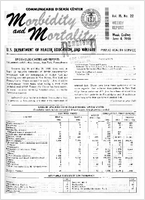 Morbidity and Mortality Weekly Report Vol 15 No 22 week ending June 4 1966