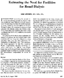 Estimating the need for facilities for renal dialysis