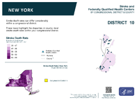 NY Congressional District 10 Stroke and Federally Qualified Health Centers Map 118th Congress