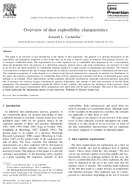 Overview of Dust Explosibility Characteristics
