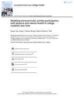 Modeling Extracurricular Activity Participation with Physical and Mental Health in College Students over Time