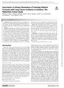 Association of Urinary Biomarkers of SmokingRelated Toxicants with Lung Cancer Incidence in Smokers The Multiethnic Cohort Study