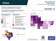 TX Congressional District 19 Stroke and Stroke Centers Map 119th Congress