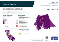 CA Congressional District 09 Stroke and Stroke Centers Map 118th Congress