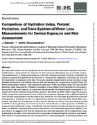 Comparison of hydration index percent hydration and transepidermal water loss measurements for dermal exposure and risk assessment