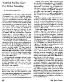 Modified Snellen chart for vision screening