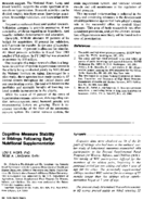 Cognitive measure stability in siblings following early nutritional supplementation