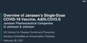 Overview of Janssens SingleDose COVID19 vaccine Ad26COV2S