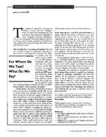 For Whom Do We Test What Do We Say