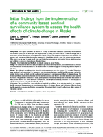 Initial findings from the implementation of a communitybased sentinel surveillance system to assess the health effects of climate change in Alaska