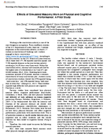 Effects of simulated masonry work on physical and cognitive performance a pilot study