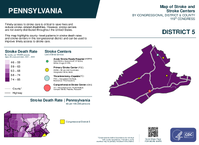 PA Congressional District 05 Stroke and Stroke Centers Map 119th Congress