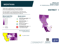 MT Congressional District 01 Stroke and Stroke Centers Map 118th Congress