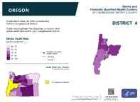 OR Congressional District 04 Stroke and Federally Qualified Health Centers Map 118th Congress