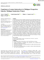 Experiences of Women Farmworkers in Michigan Perspectives from the Michigan Farmworker Project