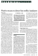 Passive Means to Detect Hot Trolley Insulators 2000