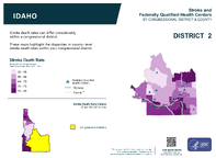 ID Congressional District 02 Stroke and Federally Qualified Health Centers Map 118th Congress
