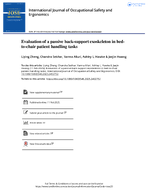 Evaluation of a Passive BackSupport Exoskeleton in BedtoChair Patient Handling Tasks