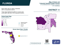 FL Congressional District 11 Stroke and Federally Qualified Health Centers Map 119th Congress