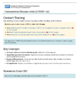 Contact tracing get and keep America open supporting states tribes localities and territories June 4 2020